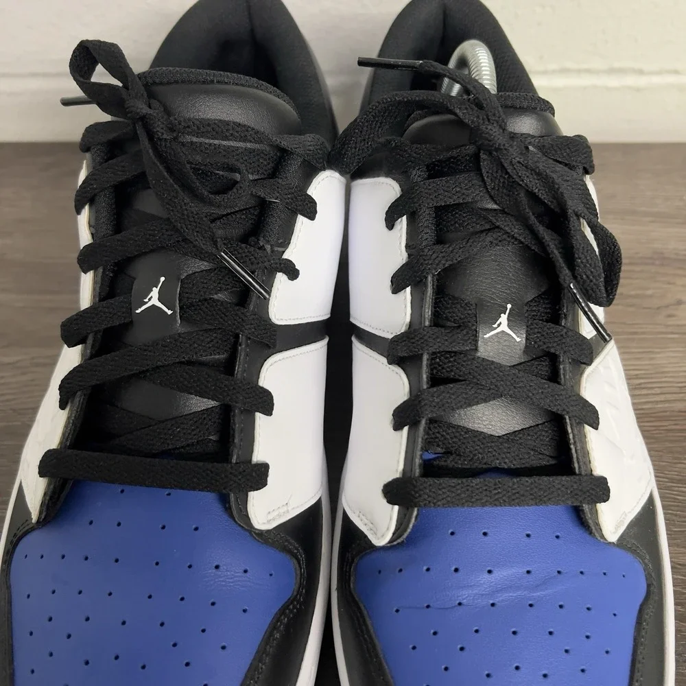 Jordan Flight Court Men's Size 13 Black White Royal Blue Sneakers DV5141-401